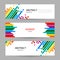 Set horizontal banners with empty place for text. Abstract summe