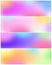 Set of horizontal blurred gradient backgrounds