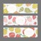 Set of Horizontal Fruit Banners. Harvest berry ornament. Vector set.