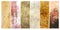 Set of horizontal or vertical banners with textures of old stucco wall of diferent colors. Collection of texture of old plastered
