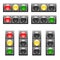Set of horizontal and vertical traffic lights
