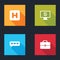 Set Hospital, Monitor with dollar, Like and heart and Toolbox icon. Vector