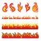 Set of hot fire design elements