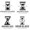 set of hourglass vintage logo vector illustration design