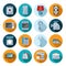 Set of household appliances flat icons