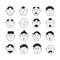 A set of human faces with emotions