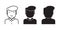 Set of Human faces for illustration for user, client, consumer.
