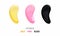 Set hydrogel cosmetic eye patch pink, gold and black. Cosmetic product for skin. Patches under the eyes. ollagen mask. Korean