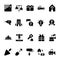Set Of Icon Construction Business With Glyph Style