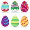 set icon Template easter cute background white.