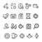 Set Of Icon Time Management With Outline Style
