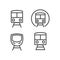 Set of icon train collection vector design