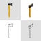 Set of icons axe