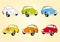 Set of icons Beetle cars