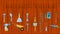 Set of icons of building plumbing garden tools: shovel saw hammer brush rake trolley spatula, screwdriver pickaxe wrench