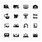 Set icons of camper, caravan, trailer