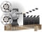 Set icons cinematography cinema and movie. Film production equipment for shooting, film industry