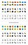 Set of icons in different style - isometric flat and otline, colored and black versions