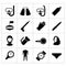 Set icons of diving