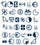 Set of icons on a financial theme