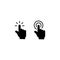 Set of icons of finger clicking on the screen. Vector illustration eps 10