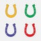 Set icons horseshoes