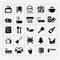 Set icons of hotel, hostel and rent apartments