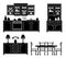 Set of icons of kitchen furniture