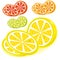 Set of icons - lemon, lime, grapefruit, orange,