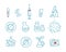 Set of icons medicine health drug. Chemistry and hospital laboratory.