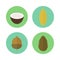 Set of icons nuts. Vector elements for design