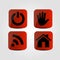 Set of icons - Power, Hand, Wi fi and Home icons