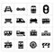 Set icons of railroad and train