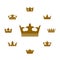 Set of icons. Shape of Crowns