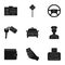 Set of icons about the taxi. A call taxi driver, Parking. Transportation around the city.Taxi icon in set collection on