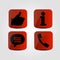 Set of icons - Thumb up, Message, Info and Phone icons