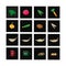 Set of icons of vegetables and culinary