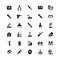 Set icons of welding and soldering