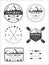 Set if vintage rafting logo, labels and badges