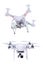 Set of images white little drone