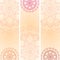 Set of Indian elephant mandala vertical banners with space for text