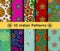 Set of Indian seamless patterns.