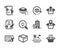 Set of Industrial icons, such as Return package, Packing boxes, Engineering documentation. Vector