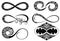 Set of Infinity love, forever symbols