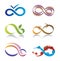 Set of Infinity Symbol Icons