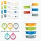 Set of infographic templates flat design