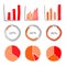 Set of infographics or dashboard elements