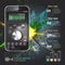 Set of infographics for smartphone applications