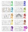 Set of insects for coloring book. Math education for children. Worksheet for school textbook. Kids activity sheet. Online playing