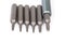 Set of interchangeable torx bits for mini screwdriver, close-up